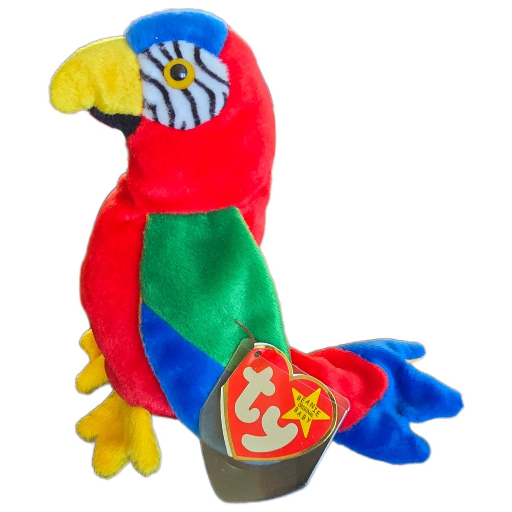 Ty Beanie Baby Jabber the Parrot Multi‎ Color Bird Plush Toy 1997 Vintage